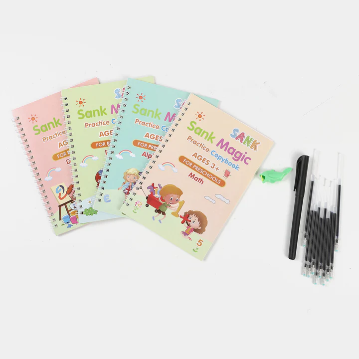 Sank Magic Practice Copybook Set – Reusable Handwriting Workbook for Kids